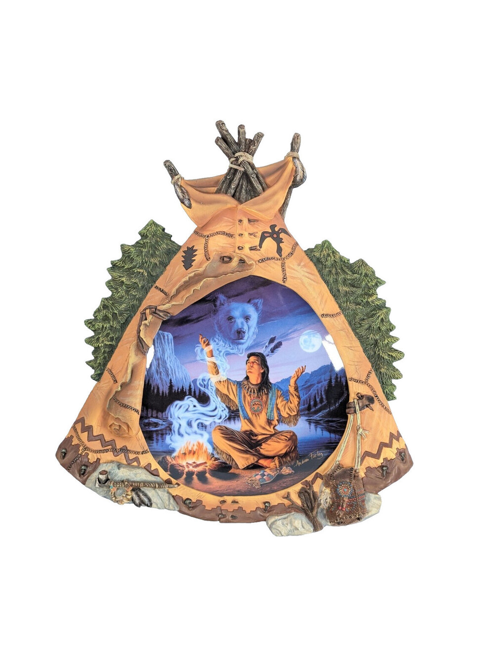 The Bradford Exchange Night of the Brave Collector Plate Andrew Farley 2000 3D